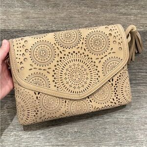 Tan boho bag